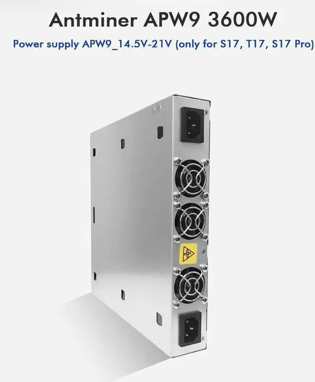 Alt view image 7 of 7 - Original Bitmain Antminer APW9 power supply for Antminer S17 S17 pro S17+ T17 series Miner Machine PSU APW9 Available