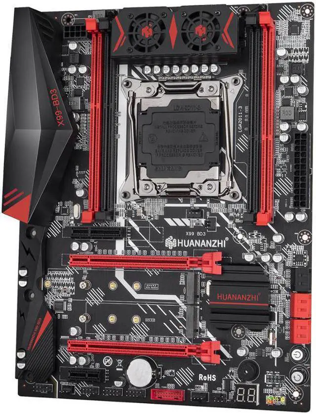 Alt view image 3 of 5 - HUANANZHI X99 BD3 V1.1 X99 Motherboard Intel X99 LGA 2011-3 All Series DDR3 RECC128GB M.2 PCI-E NVME NGFF ATX Server Mainboard