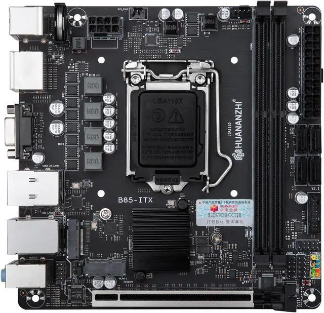 Alt view image 2 of 5 - HUANANZHI B85 ITX Motherboard ITX Intel LGA 1150 i3 i5 i7 E3 DDR3 1600MHz 16GB M.2 SATA USB3.0 VGA DP HDMI-Compatible