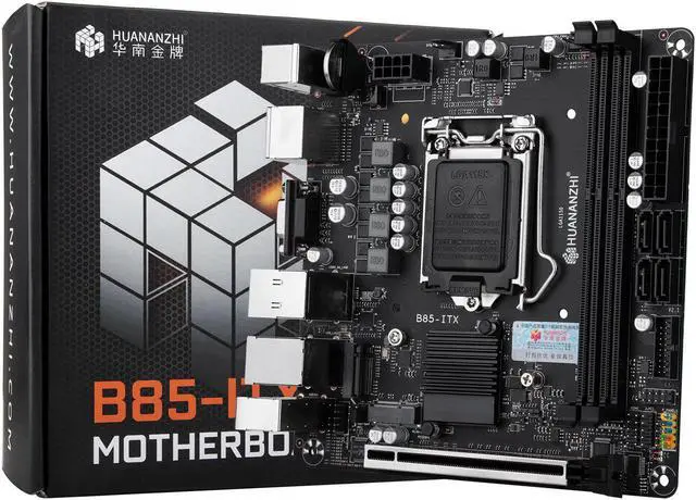 Alt view image 3 of 5 - HUANANZHI B85 ITX Motherboard ITX Intel LGA 1150 i3 i5 i7 E3 DDR3 1600MHz 16GB M.2 SATA USB3.0 VGA DP HDMI-Compatible