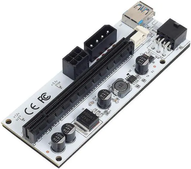 Alt view image 2 of 6 - 6pcs New VER009S USB 3.0 PCI-E Riser VER 009S Express 1X 4x 8x 16x Extender Riser Adapter Card SATA 15pin to 6 pin Power Cable