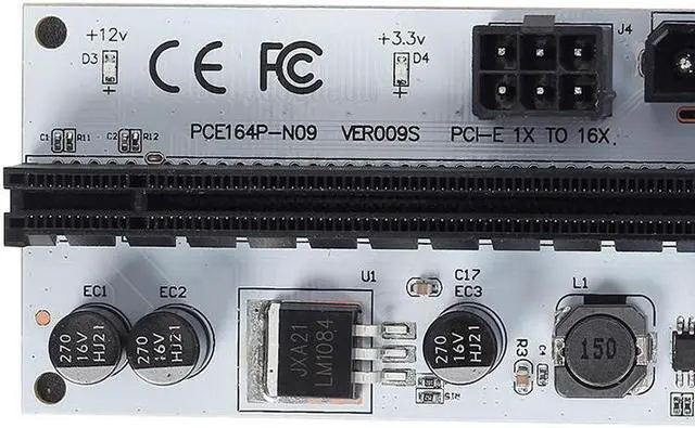 Alt view image 3 of 6 - 6pcs New VER009S USB 3.0 PCI-E Riser VER 009S Express 1X 4x 8x 16x Extender Riser Adapter Card SATA 15pin to 6 pin Power Cable