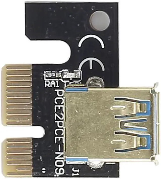 Alt view image 6 of 6 - 10pcs VER010 USB3.0 PCI-E Riser VER 0010S PLUS Express 1X 16x Extender pcie Riser Adapter Card SATA 15pin to 6pin Power