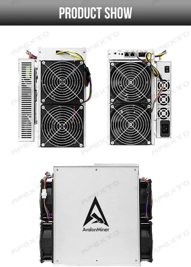 Alt view image 5 of 7 - Canaan Avalon 1126 60T Asic Miner SHA256 Bitcoin BCH BTC miner Crypto Mining Machine A1126 68TH/s ASIC Miner with power supply better than A1066 1066 pro