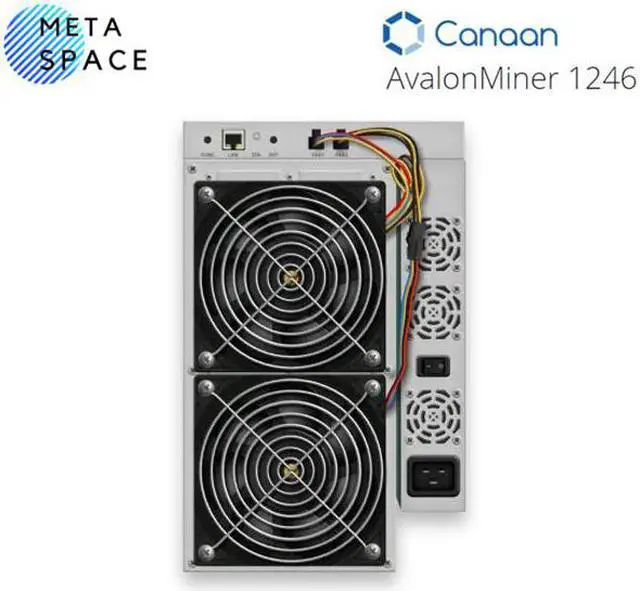 Alt view image 2 of 7 - Avalon Miner 1246 Canaan mining SHA-256 algorithm High profitable with a maximum hashrate of 90Th/s for a power consumption of 3420W Hot Selling Come with Power Supply