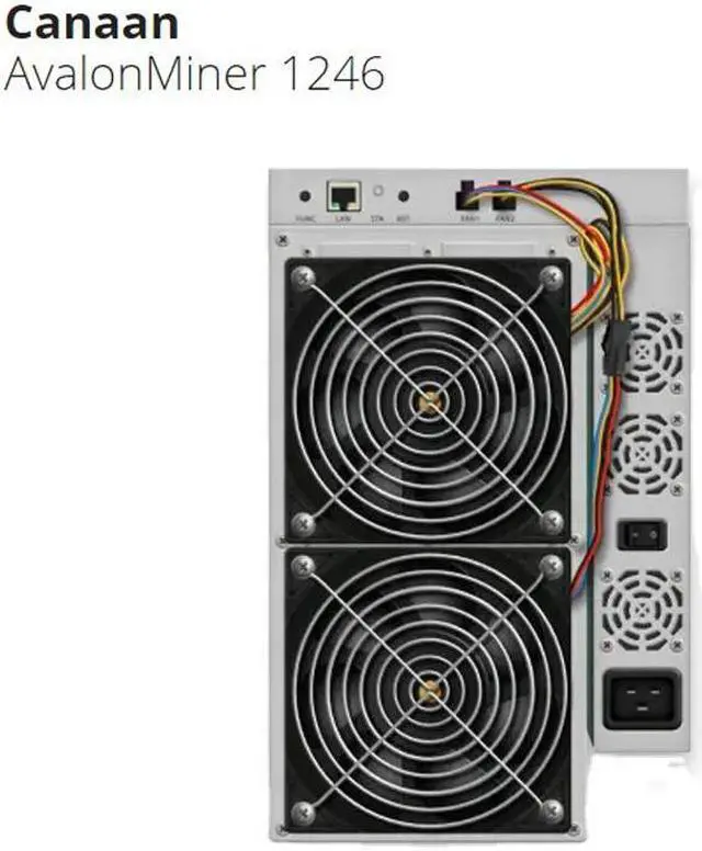 Alt view image 4 of 7 - Blockchain BItcoin Miner Avalon 1246 87TH/S Hashrate Canaan Avalon miner 1246 3420W Come with Power Supply High Profitable BTC Miner Bitcoin Mining