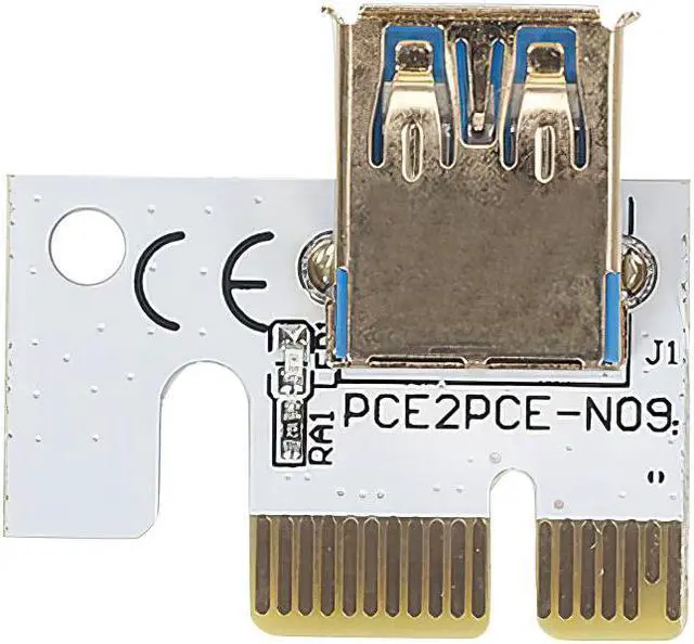 Alt view image 5 of 7 - 6Pcs Newest Riser VER012 MAX USB 3.0 PCI-E Riser VER 012 MAX Express 1X 16x Extender GPU Riser Adapter Card LED Work Indicator