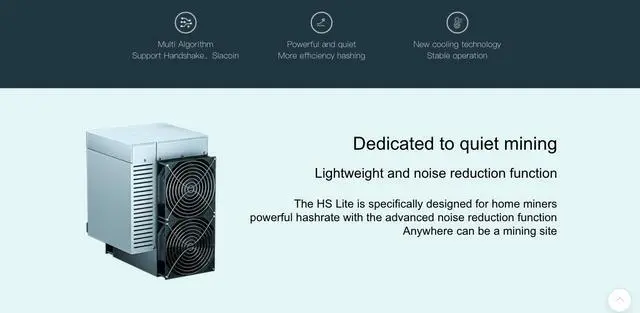 Alt view image 2 of 3 - New Release Goldshell HS LITE Miner HNS/SC HNS: 1360GH(±5%) SC : 2900GH/S(±5%) Miner 1200W Better than HS Box / HS5 HNS Miner SC Miner