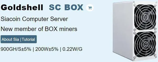 Alt view image 2 of 3 - Goldshell SC-BOX Miner With PSU Original New 900G 200W Direct Supply From Goldshell In Stock SCBOX Ready To Delivery