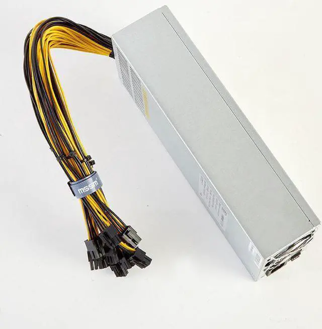 Alt view image 2 of 5 - Power Supply 2U 2000W Miner PSU Bitcion Power Supply 2000W Computing power 12V For ASIC Miner GPU Single-channel wind cooling Mute power supply desktop computer chassis server voltage stabilizer