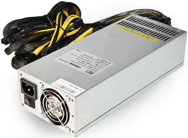 Alt view image 2 of 6 - Mute Power Supply 2U 2500W GPU Miner Power Supply Bitcion Power Supply 2500W Computing Power 12V For ASIC Miner  Single-channel Wind Cooling PSU Desktop Computer Chassis Server Voltage Stabilizer