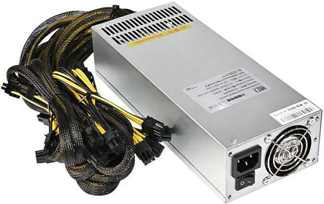 Alt view image 4 of 6 - Mute Power Supply 2U 2500W GPU Miner Power Supply Bitcion Power Supply 2500W Computing Power 12V For ASIC Miner  Single-channel Wind Cooling PSU Desktop Computer Chassis Server Voltage Stabilizer
