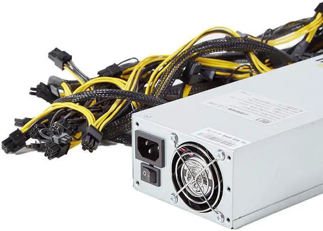 Alt view image 6 of 6 - Mute Power Supply 2U 2500W GPU Miner Power Supply Bitcion Power Supply 2500W Computing Power 12V For ASIC Miner  Single-channel Wind Cooling PSU Desktop Computer Chassis Server Voltage Stabilizer