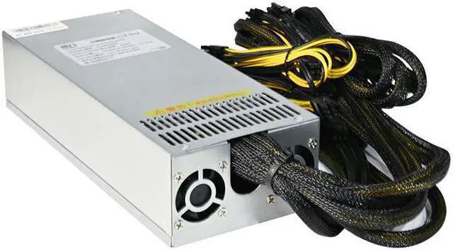 Alt view image 5 of 6 - Mute Power Supply 2U 2500W GPU Miner Power Supply Bitcion Power Supply 2500W Computing Power 12V For ASIC Miner  Single-channel Wind Cooling PSU Desktop Computer Chassis Server Voltage Stabilizer
