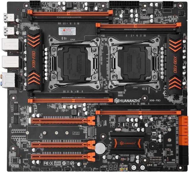 Alt view image 2 of 7 - HUANANZHI X99 F8D X99 Motherboard Intel Dual CPU X99 LGA 2011-3 E5 V3 DDR4 RECC 256GB M.2 NVME NGFF USB3.0 E-ATX X99 Server