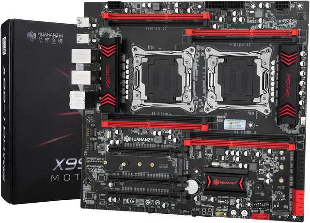 Alt view image 3 of 5 - HUANANZHI X99 T8D X99 Motherboard Intel Dual with Intel XEON E5 2696 V3*2 combo kit set support DDR3 ECC M.2 NVME NGFF USB3.0