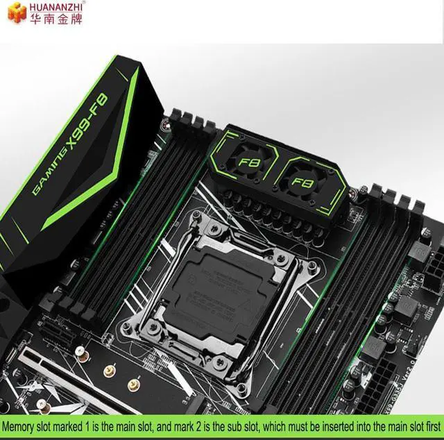 Alt view image 5 of 7 - HUANANZHI X99 F8 X99 Motherboard Intel XEON E5 LGA2011-3 All Series DDR4 RECC NON-ECC memory NVME USB3.0 ATX Server