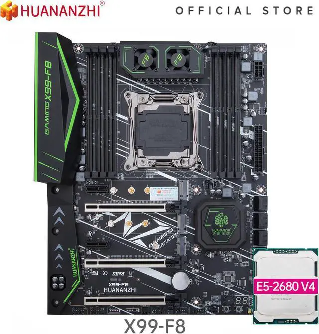Main image of HUANANZHI X99 F8 X99 Motherboard with Intel XEON E5 2680 V4 LGA2011-3 DDR4 RECC/NON-ECC memory combo kit set NVME USB 3.0 ATX
