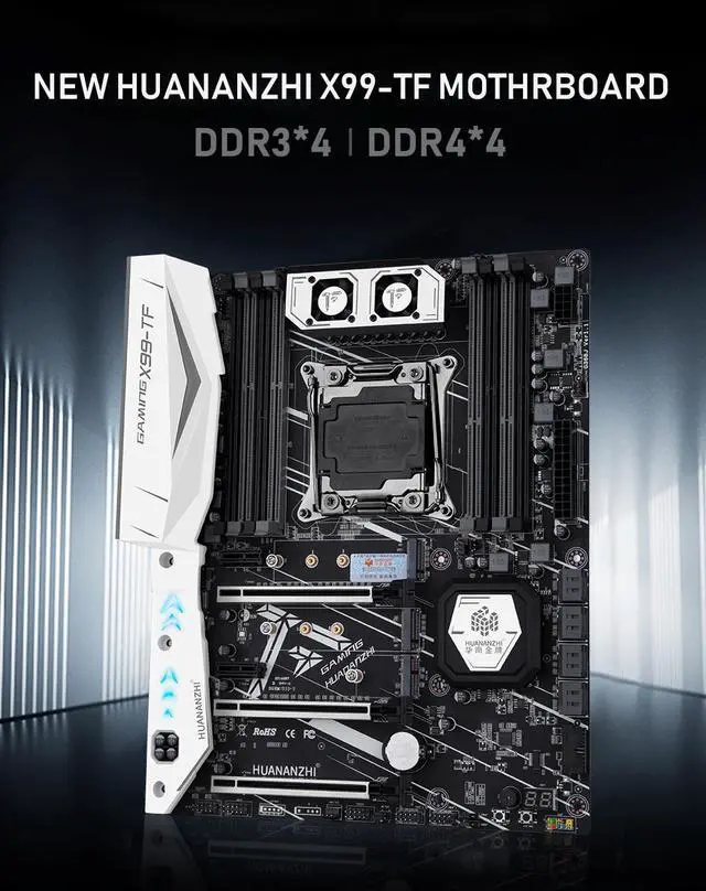 Alt view image 5 of 7 - HUANANZHI X99 TF X99 Motherboard Intel with XEON E5 2678 V3 MOS FAN DDR3 DDR4 RECC memory combo kit set NVME SATA 3.0 USB3.0 ATX