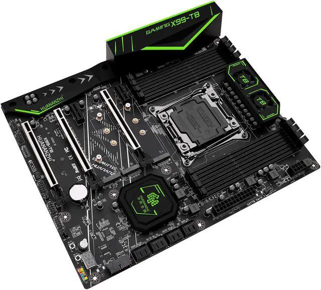 Alt view image 4 of 5 - HUANANZHI X99 T8 X99 Motherboard with Intel XEON E5 2678 V3 with 2*16G DDR3 RECC memory combo kit set NVME SATA USB 3.0 ATX