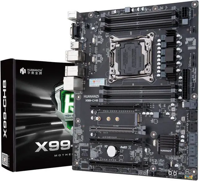 Alt view image 3 of 5 - HUANANZHI X99 CH8 X99 Motherboard Intel XEON E5 LGA2011-3 All Series DDR4 RECC NON-ECC memory NVME USB3.0 ATX Server workstation