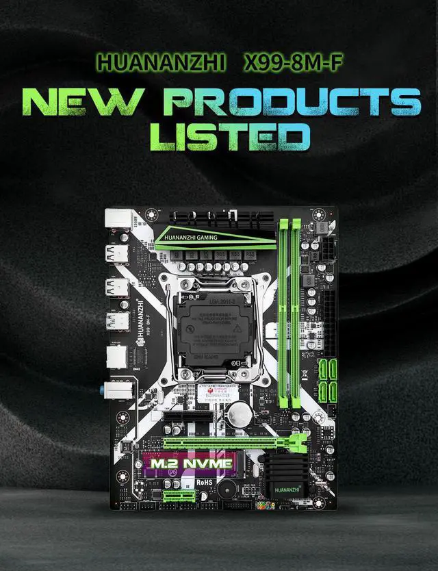 Alt view image 2 of 7 - HUANANZHI X99 8M F X99 Motherboard Intel XEON E5 X99 LGA2011-3 All Series DDR4 RECC NON-ECC memory NVME USB3.0 SATA