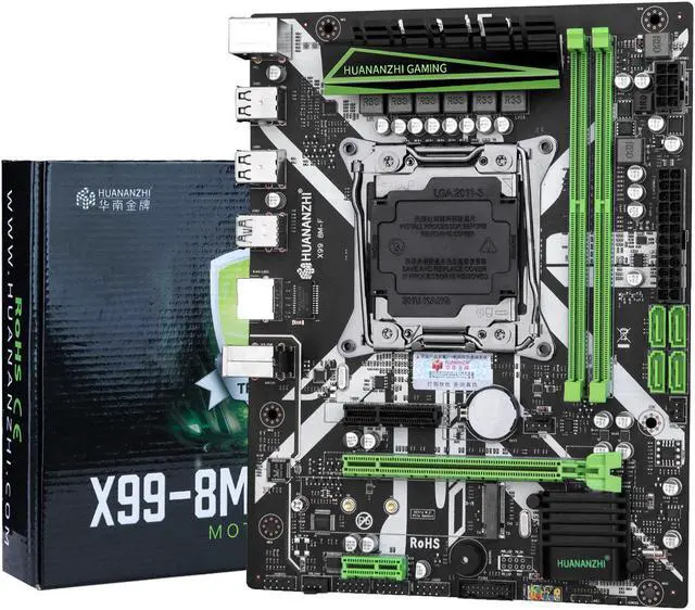 Alt view image 5 of 7 - HUANANZHI X99 8M F X99 Motherboard with Intel XEON E5 2670 V3 with 2*16G DDR4 RECC memory combo kit set NVME USB3.0 Server