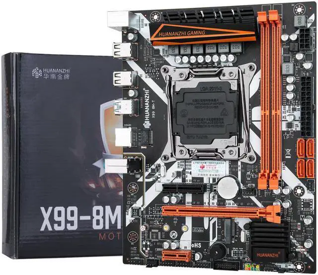 Alt view image 5 of 6 - HUANANZHI X99 8M T X99 Motherboard with Intel XEON E5 2666 V3 with 2*16G DDR3 RECC memory combo kit set NVME USB3.0 ATX Server