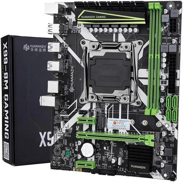 Alt view image 4 of 7 - HUANANZHI X99 8M D4 X99 Motherboard with Intel XEON E5 2666 V3 with 2*16G DDR4 RECC memory combo kit set NVME USB3.0 ATX Server