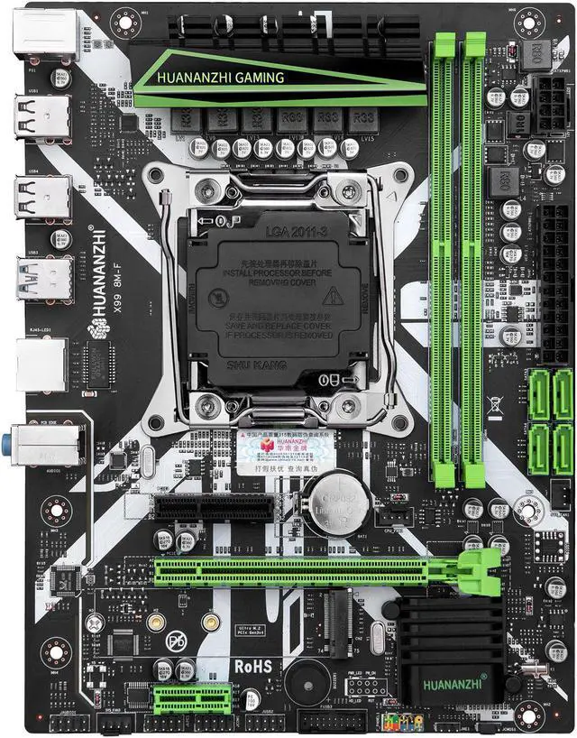 Alt view image 4 of 7 - HUANANZHI X99 8M F X99 Motherboard with Intel XEON E5 2620 V3 with 1*8G DDR4 NON-ECC memory combo kit set