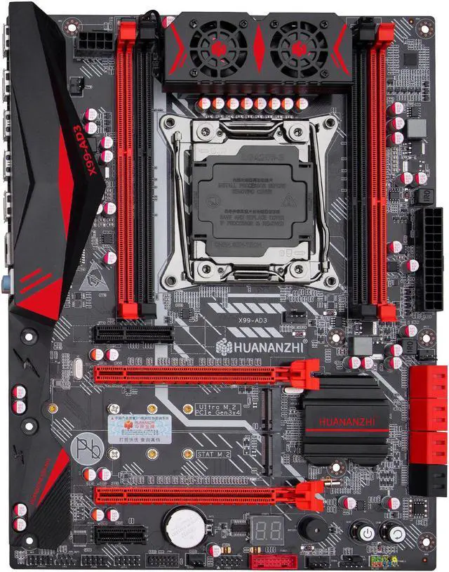 Alt view image 3 of 6 - HUANANZHI X99 AD3 REV3.0 X99 Motherboard Intel X99 LGA 2011-3 All Series DDR3 RECC128GB M.2 PCI-E NVME NGFF ATX Server Mainboard