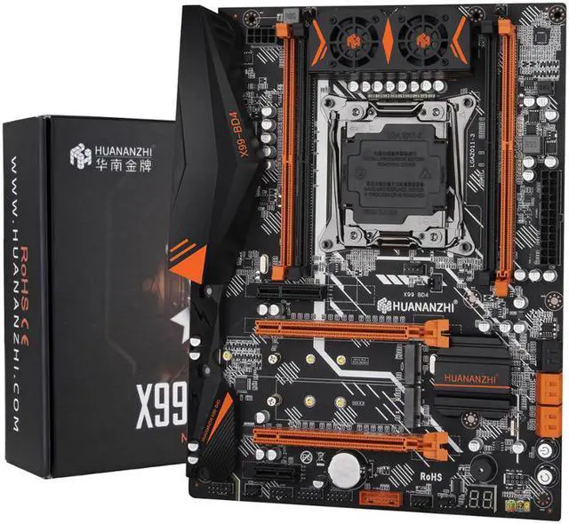 Alt view image 2 of 5 - HUANANZHI X99 BD4 X99 Motherboard with Intel XEON E5 2666 v3 LGA2011-3 DDR4 RECC/NON memory combo kit set NVME NGFF SATA USB 3.0