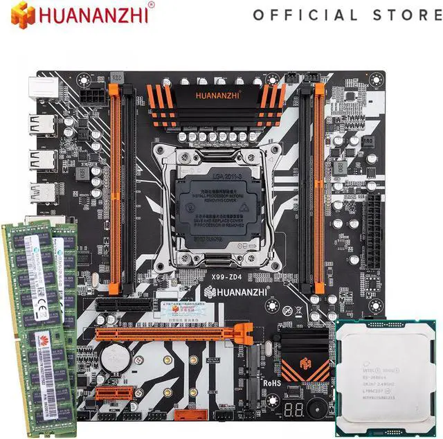 Main image of HUANANZHI X99 ZD4 X99 Motherboard with Intel XEON E5 2680 v4 with 2*16G DDR4 RECC memory combo kit set NVME SATA USB 3.0