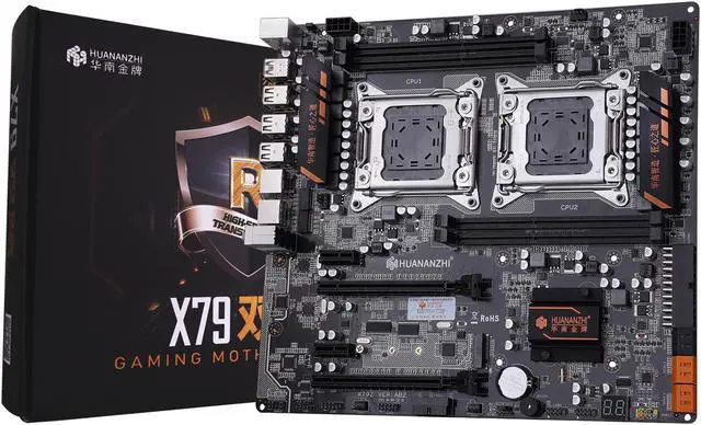Alt view image 3 of 5 - HUANANZHI X79 4D Dual CPU X79 Motherboard For Intel X79 LGA 2011 E5 DDR3 1333 1600 1866MHz 128GB PCI-E SATA3 USB3.0 E-ATX