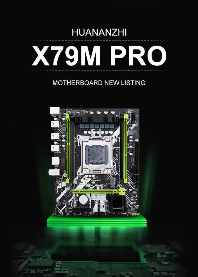 Alt view image 5 of 7 - HUANANZHI X79 M PRO Motherboard Intel XEON E5 LGA2011 All Series DDR3 RECC NON-ECC memory NVME USB3.0 processor C2/V1/V2