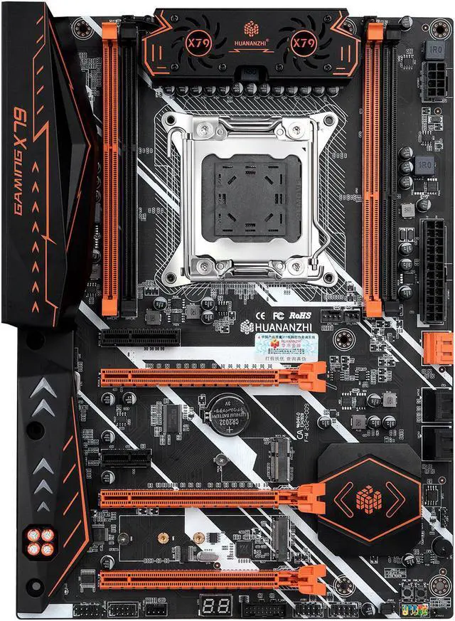 Alt view image 2 of 5 - HUANANZHI X79 DELUXE V7.1 Motherboard LGA 2011 ATX USB3.0 SATA3 PCI-E NVME M.2 support REG ECC NON-ECC memory