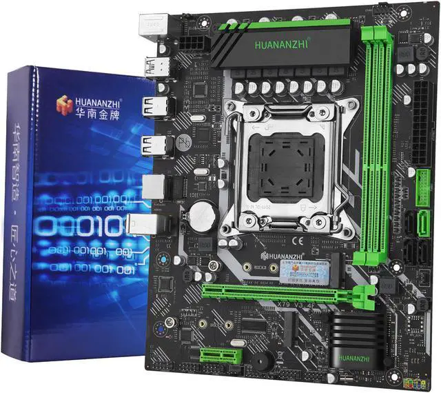 Alt view image 3 of 7 - HUANANZHI X79 6M Motherboard Intel XEON E5 LGA2011 All Series DDR3 RECC NON-ECC memory NVME USB3.0 processor C2/V1/V2