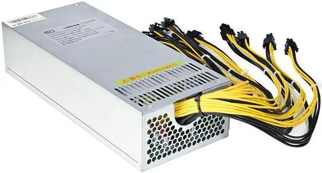 Alt view image 3 of 5 - Power Supply 2U 1800W Full voltage 110V-264V Miner PSU 6PIN Compatible with Antminer Z15 Z11 Z11J Antminer S9J S9i S9 Innosilicon A10pro  Computing power 12V For ASIC Miner chassis computer server PSU