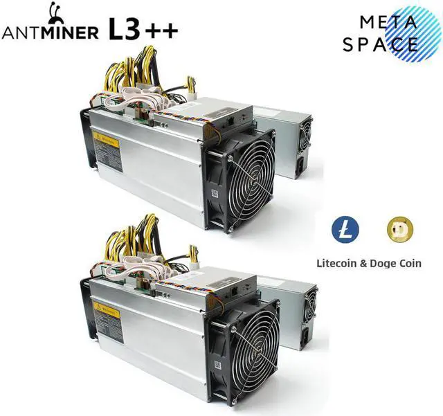 Main image of 2PCS BITMAIN ANTMINER L3++ Sets( All TWO Machine Come With power supply and Cable)Scrypt Litecoin Miner 580MH/s LTC Come with Doge Coin Mining Machine ASIC Miners Better Than ANTMINER L3 L3+ S9 S9J
