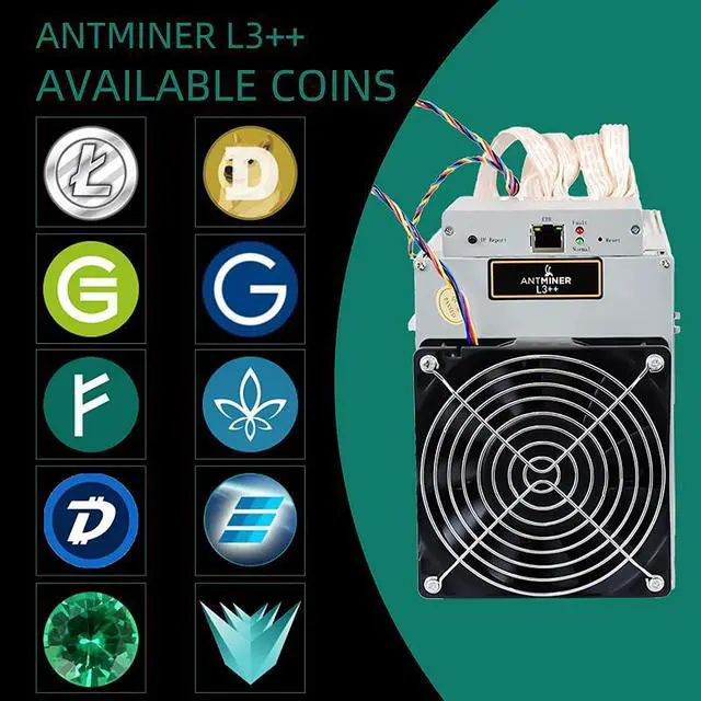 Alt view image 7 of 7 - 2PCS BITMAIN ANTMINER L3++ Sets( All TWO Machine Come With power supply and Cable)Scrypt Litecoin Miner 580MH/s LTC Come with Doge Coin Mining Machine ASIC Miners Better Than ANTMINER L3 L3+ S9 S9J