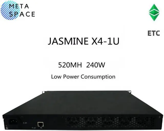 Alt view image 2 of 7 - Jasminer X4 1U Server ETC Asic Miner Hashrate of  520MH/s with Lowest Consumption 240W Ethereum Miner Supply and Guaranty by ELEC SPACE