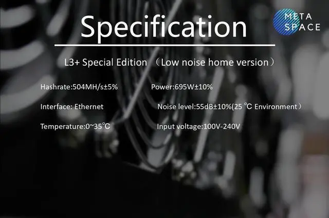 Alt view image 7 of 7 - ANTMINER L3+(55dB Low Noise Home Version) with PSU Scrypt Litecoin Miner 504MH/s 695W LTC Come with Doge Mute Miner ASIC Crypto Suitable for Home Mining Better Than Goldshell Minidoge Antminer l3