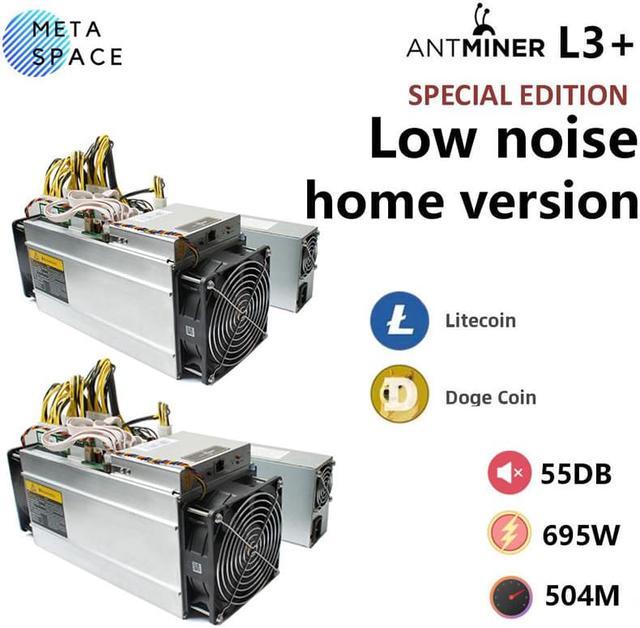 2PCS ANTMINER L3+(55dB Low Noise Home Version) with PSU Scrypt