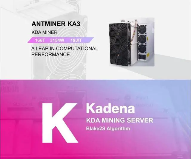 Alt view image 2 of 6 - New Bitmian Antminer KA3 166Th/s 3154W With Blake2S Algorithm (KADENA) Most Efficient Miner KDA Mining Machine KDA Miner 166T  KDA Miner Machine Better Than Gold Shell KD MAX KD Lite