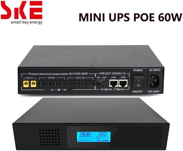SKE Mini DC UPS POE 60W UPS Portable Battery Backup Uninterrupted Power  Supply Output DC 9V