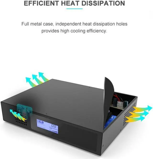 Alt view image 5 of 7 - SKE Mini DC UPS POE 60W UPS Portable Battery Backup Uninterrupted Power Supply Output DC 9V 12V POE 15V/24V 8*2200mah Lithium Battery for Wireless Router Modem LED Light CCTV IP Camera UPS