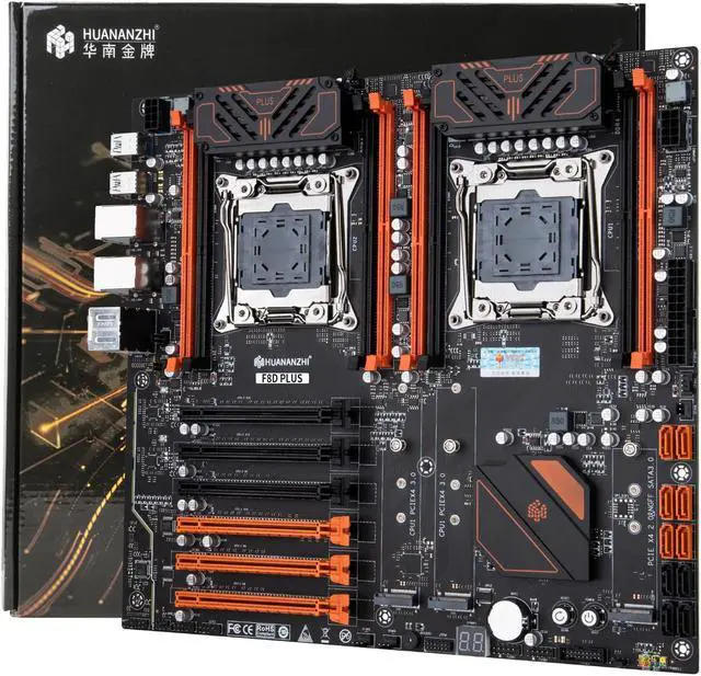 Alt view image 3 of 6 - HUANANZHI X99 F8D PLUS LGA 2011-3 XEON X99 Motherboard Intel Dual CPU with E5 2690 V3*2 combo kit set support DDR4 RECC NON-ECC