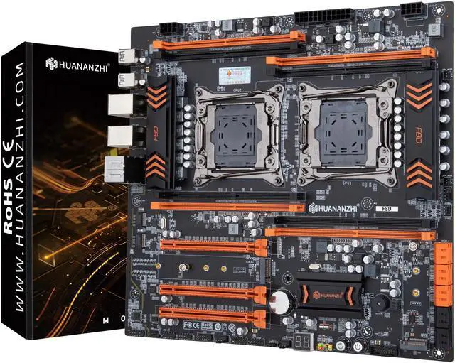 Alt view image 4 of 6 - HUANANZHI X99 F8D LGA 2011-3 XEON X99 Motherboard with Intel E5 2678 V3*2 with 8*16GB DDR4 RECC memory combo kit NVME