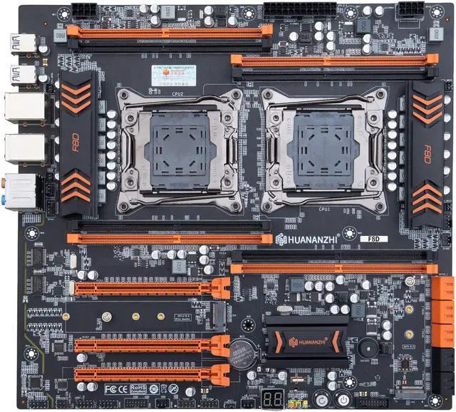 Alt view image 3 of 5 - HUANANZHI X99 F8D LGA 2011-3 XEON X99 Motherboard with Intel E5 2696 V3*2 with 8*32GB DDR4 RECC memory combo kit NVME USB