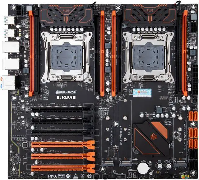 Alt view image 3 of 5 - HUANANZHI X99 F8D PLUS LGA 2011-3 XEON X99 Motherboard Dual CPU support Intel XEON E5 V3 V4 DDR4 RECC NON-ECC M.2 NVME NGFF